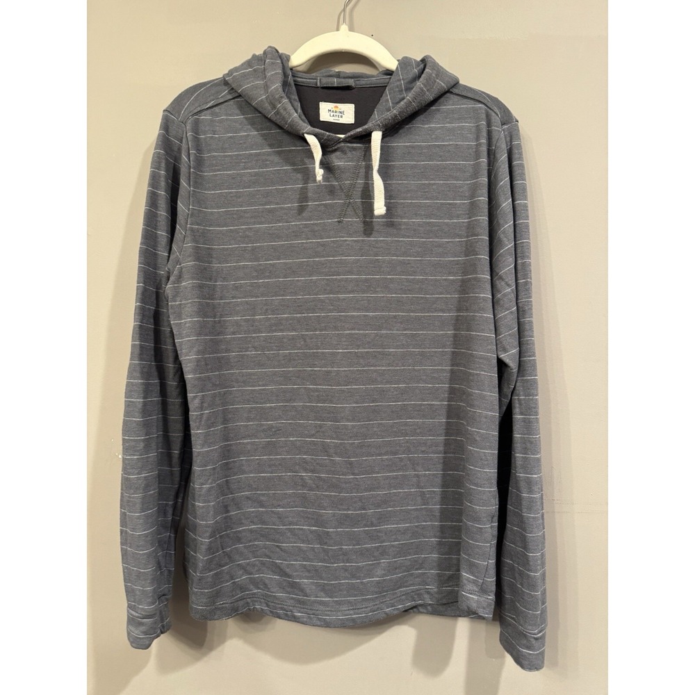 Marine Layer Gray Striped Hoodie